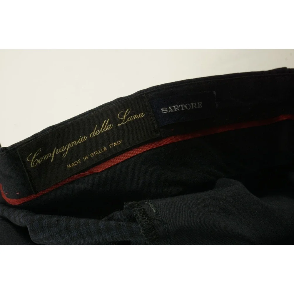 Sartore‎ Italy Compagnia della Lana Wool Pants 34 x 28 Gingham 5 Pocket Trousers
